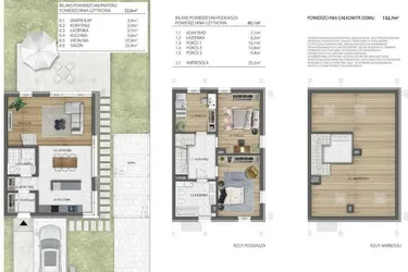 Rzut - Dom na sprzedaż 4 pokoje o powierzchni 131,22 m² - numer 6A w Opatowicka etap II