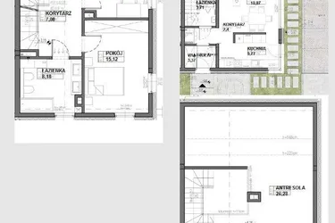 Rzut - Dom na sprzedaż 4 pokoje o powierzchni 131,2 m² - numer 2A w Opatowicka etap III