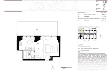Rzut - Mieszkanie na sprzedaż 1 pokój o powierzchni 27,63 m² - numer D.0.1 w Nowa Stawowa