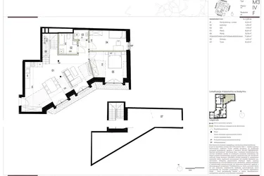 Rzut - Mieszkanie na sprzedaż 3 pokoje o powierzchni 71,69 m² - numer F.4.2 w Nowa Stawowa