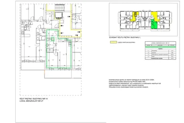 Rzut - Mieszkanie na sprzedaż 2 pokoje o powierzchni 42,41 m² - numer B07 w Lwowska 14