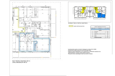 Rzut - Mieszkanie na sprzedaż 3 pokoje o powierzchni 61,37 m² - numer B14 w Lwowska 14