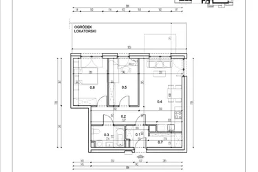 Rzut - Mieszkanie na sprzedaż 3 pokoje o powierzchni 56,48 m² - numer 7 w Łużycka 71