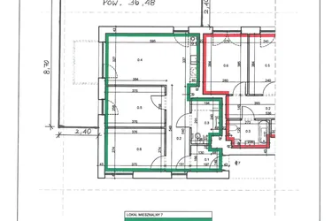 Rzut - Mieszkanie na sprzedaż 3 pokoje o powierzchni 56,3 m² - numer 7 w Łużycka 71