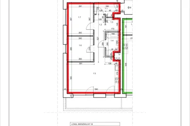 Rzut - Mieszkanie na sprzedaż 3 pokoje o powierzchni 57,24 m² - numer 18 w Łużycka 71