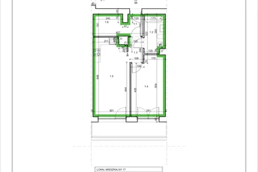 Rzut - Mieszkanie na sprzedaż 2 pokoje o powierzchni 47,11 m² - numer 17 w Łużycka 71