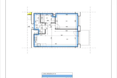 Rzut - Mieszkanie na sprzedaż 2 pokoje o powierzchni 45,8 m² - numer 34 w Łużycka 71