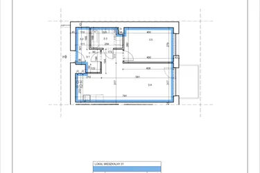 Rzut - Mieszkanie na sprzedaż 2 pokoje o powierzchni 45,76 m² - numer 31 w Łużycka 71