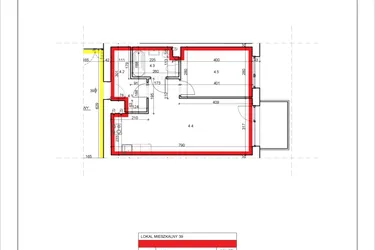 Rzut - Mieszkanie na sprzedaż 2 pokoje o powierzchni 45,85 m² - numer 39 w Łużycka 71
