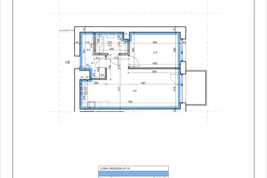 Rzut - Mieszkanie na sprzedaż 2 pokoje o powierzchni 45,75 m² - numer 41 w Łużycka 71