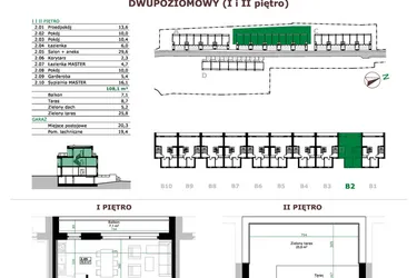 Rzut - Mieszkanie na sprzedaż 5 pokoi o powierzchni 108,1 m² - numer B2.2 w Dębowe Zacisze