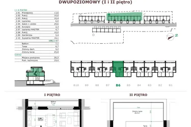 Rzut - Mieszkanie na sprzedaż 5 pokoi o powierzchni 108,1 m² - numer B6.2 w Dębowe Zacisze