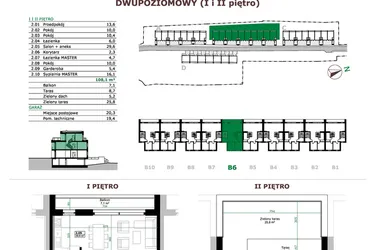 Rzut - Mieszkanie na sprzedaż 5 pokoi o powierzchni 108,1 m² - numer B6.2 w Dębowe Zacisze