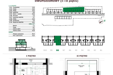 Rzut - Mieszkanie na sprzedaż 5 pokoi o powierzchni 108,1 m² - numer B8.2 w Dębowe Zacisze