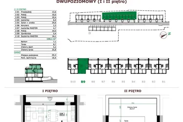 Rzut - Mieszkanie na sprzedaż 5 pokoi o powierzchni 108,1 m² - numer B9.2 w Dębowe Zacisze