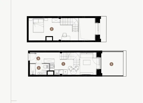 Rzut - Mieszkanie na sprzedaż 2 pokoje o powierzchni 41,31 m² - numer B.00.21 w WIMA APARTMENTS