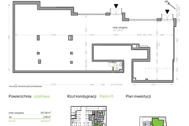 Rzut - Lokal użytkowy na sprzedaż 1 pokój o powierzchni 257,99 m² - numer P/F/U02 w Bochenka Vita