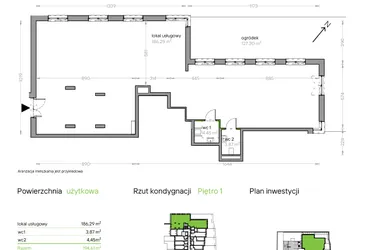 Rzut - Lokal użytkowy na sprzedaż 1 pokój o powierzchni 193,51 m² - numer I/F/U06 w Bochenka Vita