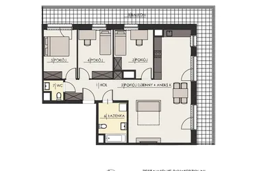 Rzut - Mieszkanie na sprzedaż 4 pokoje o powierzchni 90,07 m² - numer 87 w Osiedle Platinum III
