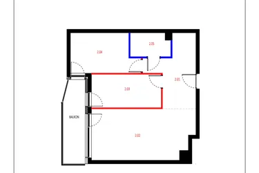 Rzut - Mieszkanie na sprzedaż 3 pokoje o powierzchni 61,02 m² - numer A011 w Grunwald Między Drzewami etap II