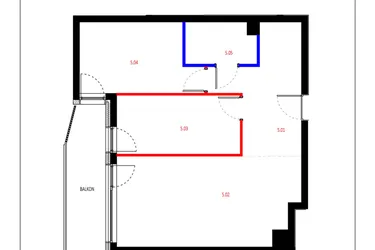 Rzut - Mieszkanie na sprzedaż 3 pokoje o powierzchni 61,03 m² - numer A032 w Grunwald Między Drzewami etap II