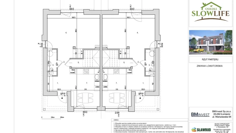 Rzut - Dom na sprzedaż 4 pokoje o powierzchni 96,27 m² - numer 4A w Osiedle Slow Life