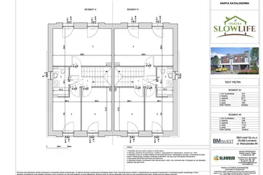 Rzut - Dom na sprzedaż 4 pokoje o powierzchni 96,05 m² - numer 4B w Osiedle Slow Life