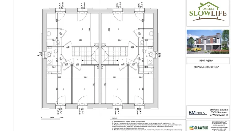 Rzut - Dom na sprzedaż 4 pokoje o powierzchni 96,16 m² - numer 9A w Osiedle Slow Life