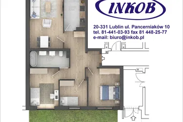 Rzut - Mieszkanie na sprzedaż 4 pokoje o powierzchni 79,97 m² - numer 29 w Północna 26