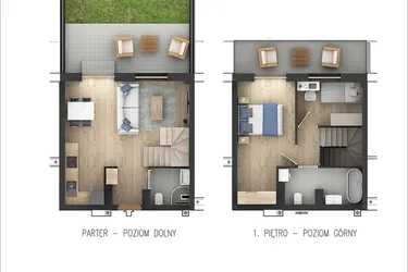 Rzut - Mieszkanie na sprzedaż 3 pokoje o powierzchni 59,44 m² - numer 30 w Północna 26