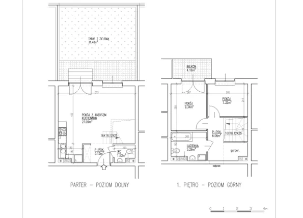 Rzut - Mieszkanie na sprzedaż 3 pokoje o powierzchni 60,05 m² - numer 31 w Północna 26
