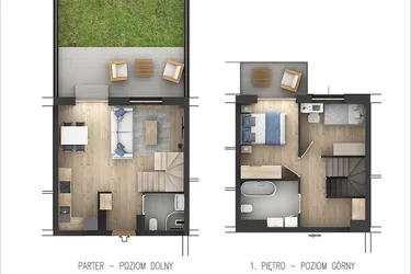 Rzut - Mieszkanie na sprzedaż 3 pokoje o powierzchni 59,38 m² - numer 31 w Północna 26