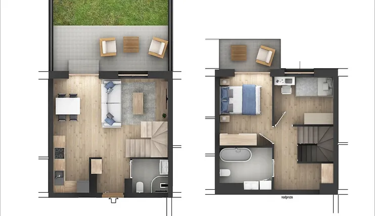Rzut - Mieszkanie na sprzedaż 3 pokoje o powierzchni 59,38 m² - numer 31 w Północna 26