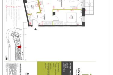 Rzut - Mieszkanie na sprzedaż 2 pokoje o powierzchni 43,46 m² - numer 103 w Na Wspólnej