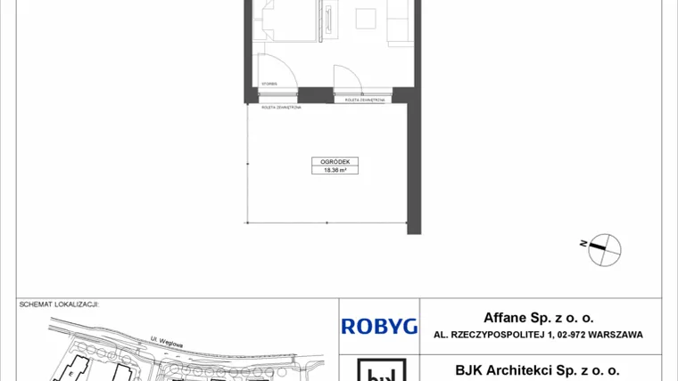 Rzut - Mieszkanie na sprzedaż 1 pokój o powierzchni 36,63 m² - numer A.1M10 w WENDY