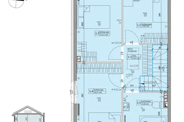 Rzut - Dom na sprzedaż 4 pokoje o powierzchni 81,17 m² - numer 19B w Ogrody Przyjaciół 5 etap II