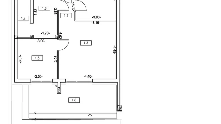 Rzut - Mieszkanie na sprzedaż 3 pokoje o powierzchni 53,2 m² - numer M10 w Osiedle Zygmunta