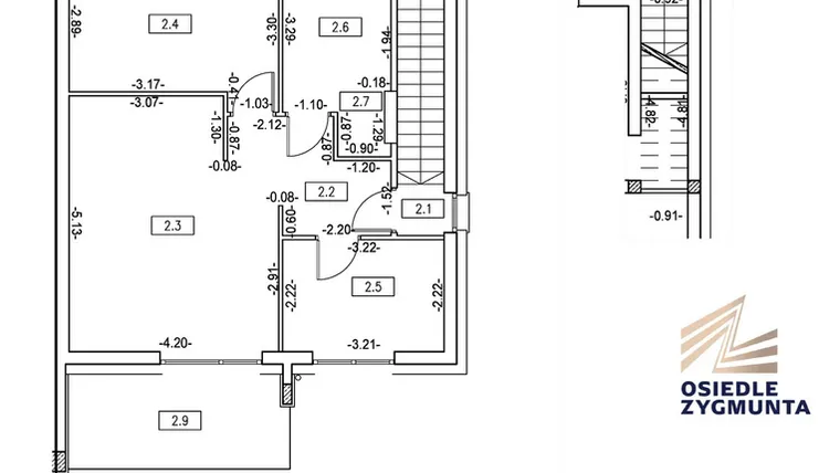 Rzut - Mieszkanie na sprzedaż 3 pokoje o powierzchni 60,15 m² - numer M12 w Osiedle Zygmunta