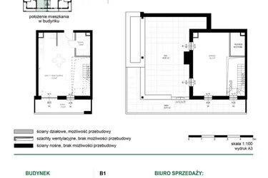 Rzut - Mieszkanie na sprzedaż 1 pokój o powierzchni 65,48 m² - numer M29 w Wędrowna
