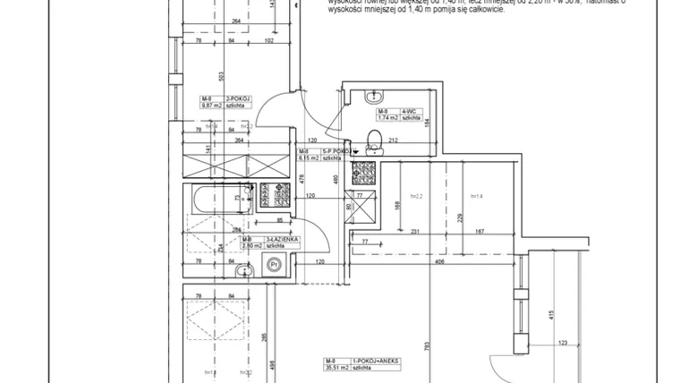 Rzut - Mieszkanie na sprzedaż 3 pokoje o powierzchni 56,07 m² - numer 8 w Bydgoska 19