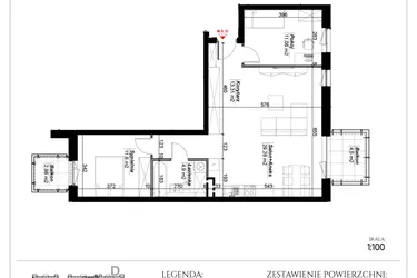 Rzut - Mieszkanie na sprzedaż 4 pokoje o powierzchni 70,17 m² - numer D.12 w Narcyzowe Wzgórza II