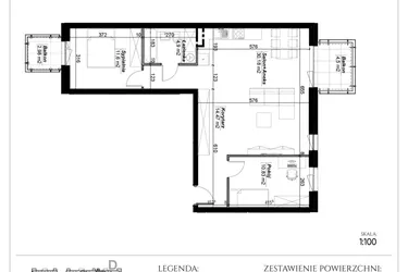 Rzut - Mieszkanie na sprzedaż 3 pokoje o powierzchni 71,98 m² - numer D.35 w Narcyzowe Wzgórza II