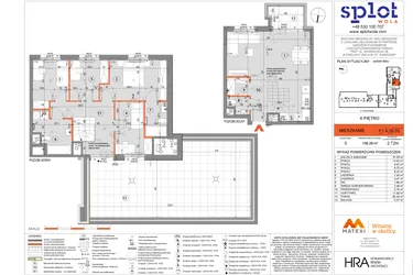 Rzut - Mieszkanie na sprzedaż 5 pokoi o powierzchni 106,26 m² - numer F1.A.06.03 w Splot Wola