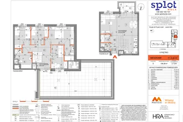 Rzut - Mieszkanie na sprzedaż 5 pokoi o powierzchni 106,26 m² - numer F1.A.06.03 w Splot Wola