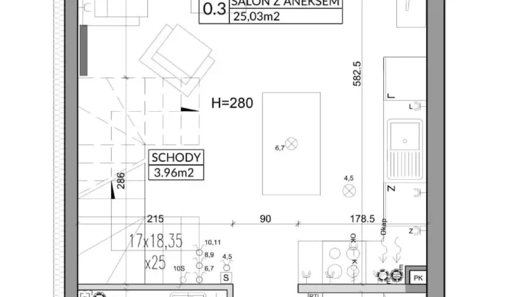Rzut - Dom na sprzedaż 3 pokoje o powierzchni 72,9 m² - numer 22B w Nova Magdalenka 6