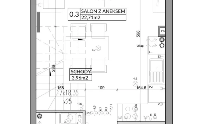 Rzut - Dom na sprzedaż 3 pokoje o powierzchni 65,83 m² - numer 3B w Nova Magdalenka 6