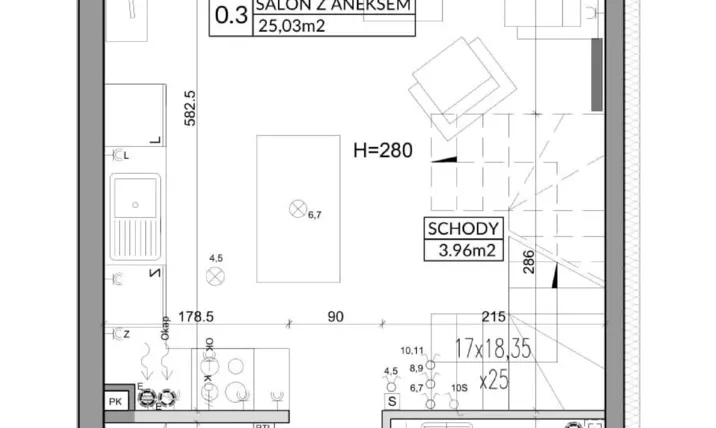 Rzut - Dom na sprzedaż 3 pokoje o powierzchni 72,9 m² - numer 11A w Nova Magdalenka 6