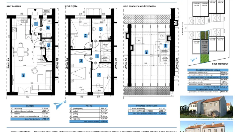 Rzut - Dom na sprzedaż 4 pokoje o powierzchni 145,26 m² - numer 4B w Domy w Biestrzykowie