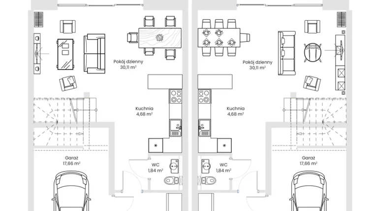 Rzut - Dom na sprzedaż 4 pokoje o powierzchni 122 m² - numer 43 w Osiedle WizaWi