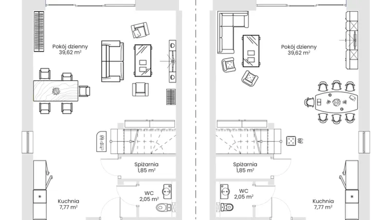Rzut - Dom na sprzedaż 4 pokoje o powierzchni 113 m² - numer 37 w Osiedle WizaWi
